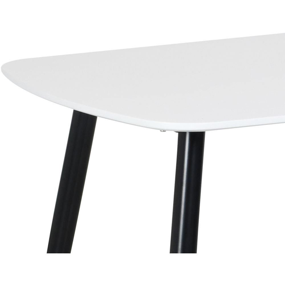 Core Products Aspen Carnaby 4 Seater Plastic Rectangular Dining Set White and Light Grey Image 3