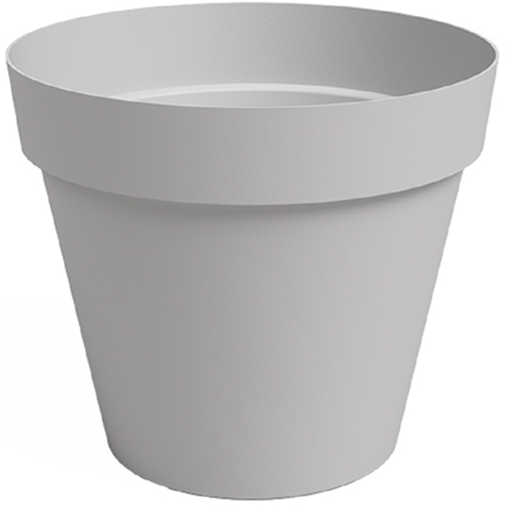 Artevasi Capri Light Grey Round Plastic Plant Pot 35cm Image 1