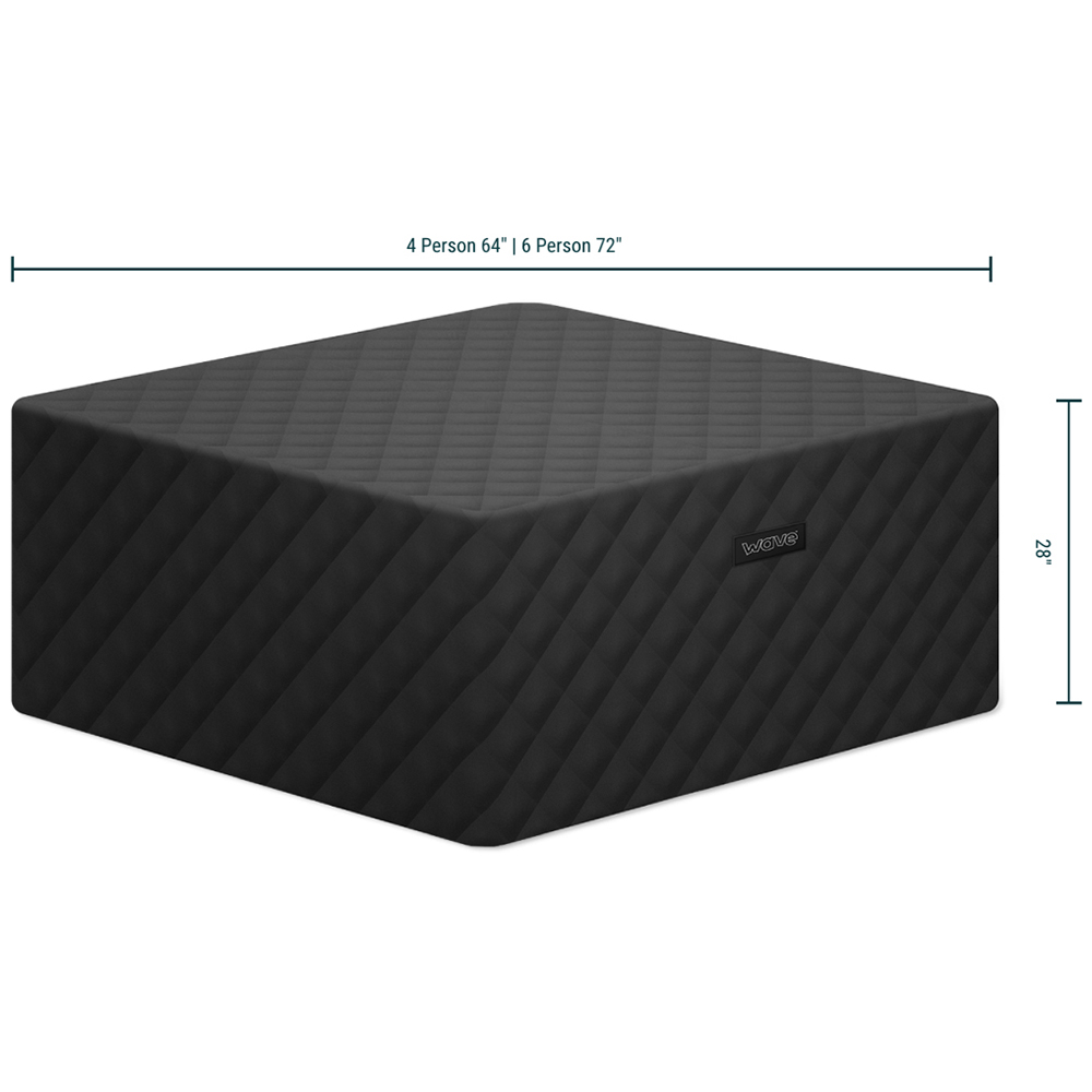 Wave Garda 4 Person Square Thermal Hot Tub Cover Image 4