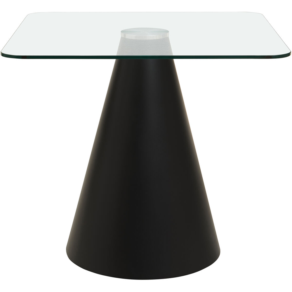 Premier Housewares Square Clear Glass Top 2 Seater Dining Table Image 2