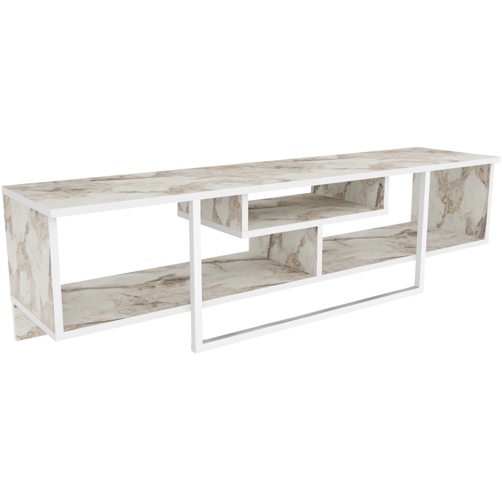 Decorotika Asal 3 Shelf Ephesus and White Modern TV Unit Image 6