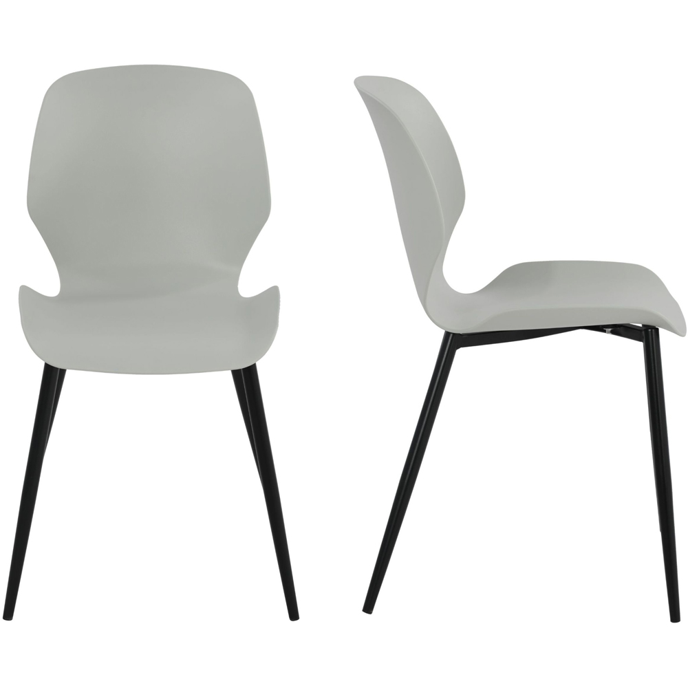 Core Products Aspen Carnaby 4 Seater Plastic Rectangular Dining Set White and Light Grey Image 4