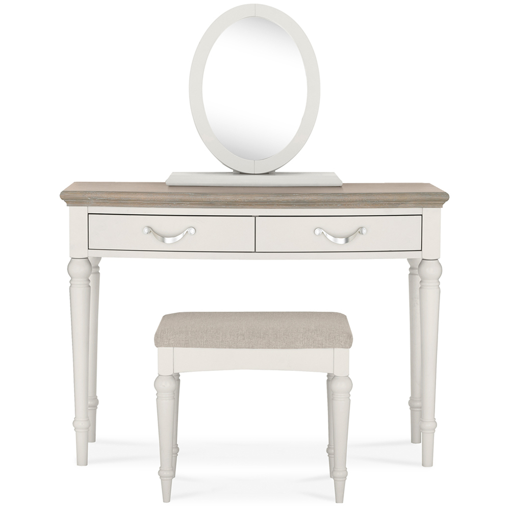 Bentley Designs Montreux 2 Drawer Grey Washed Oak and Soft Grey Dressing Table Image 5