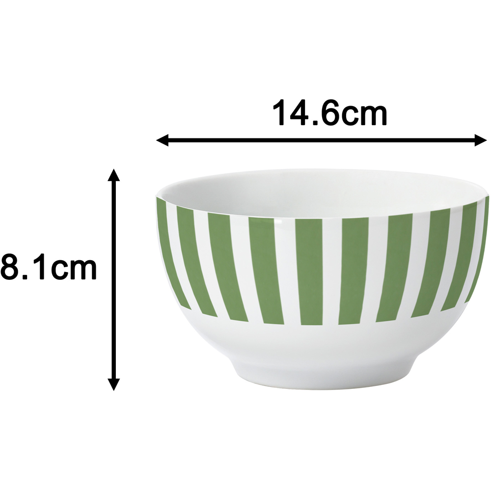 Waterside Split Stripe Green 24 Piece Dinner Set Image 7