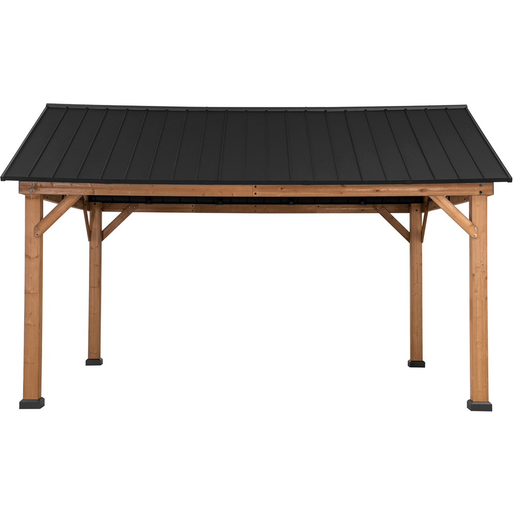 Sunjoy Todi 3.35 x 3.99m Anthracite Cedar Wood Gazebo Image 2