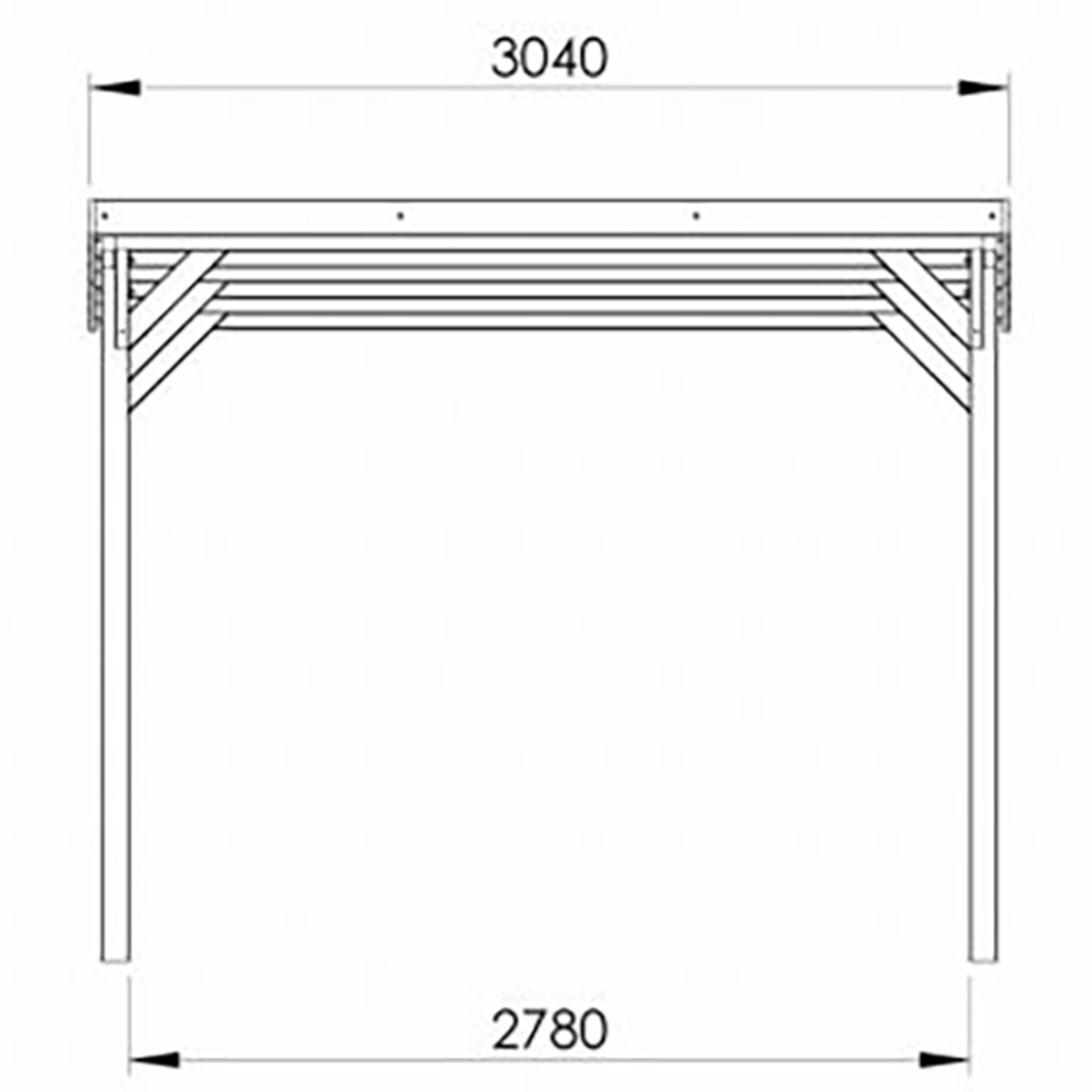 Cerland Jean Wooden Carport 9.8 x 16.4ft Image 4
