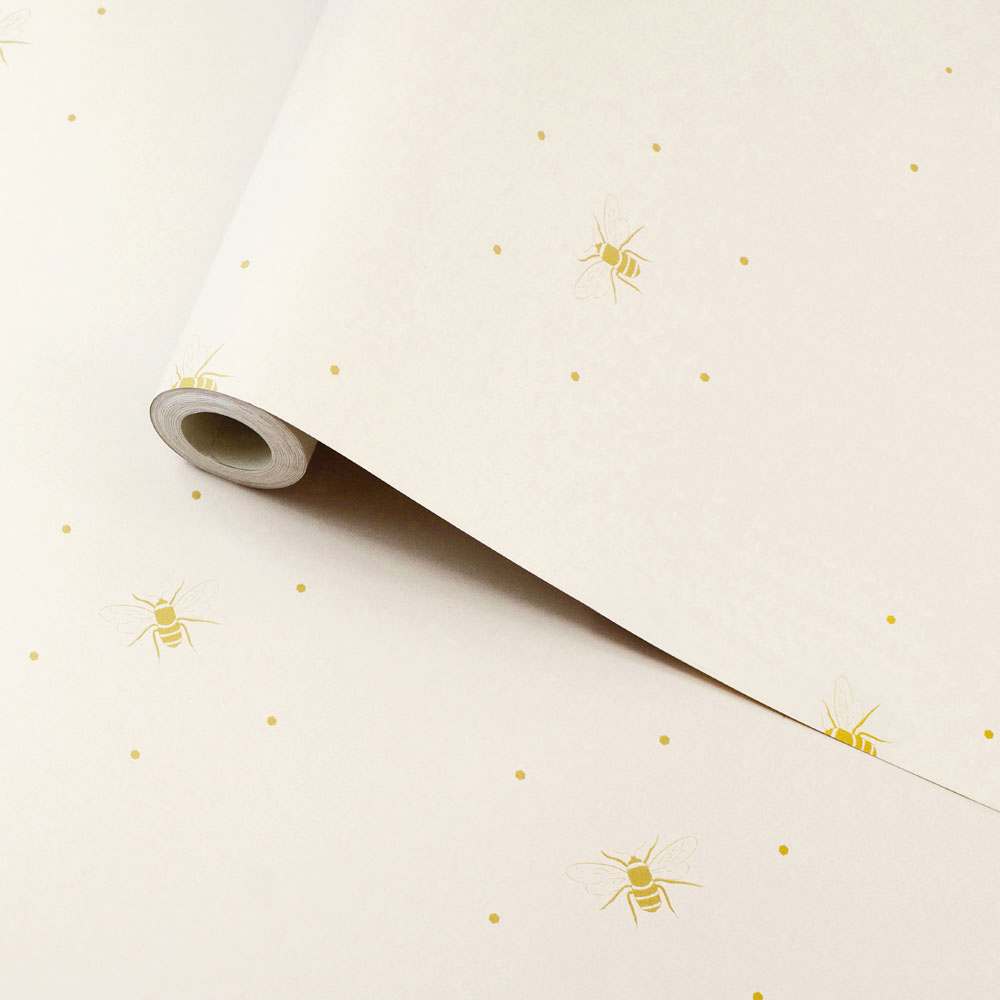 Sophie Allport Bees Silhouette Cream and Ochre Wallpaper Image 2