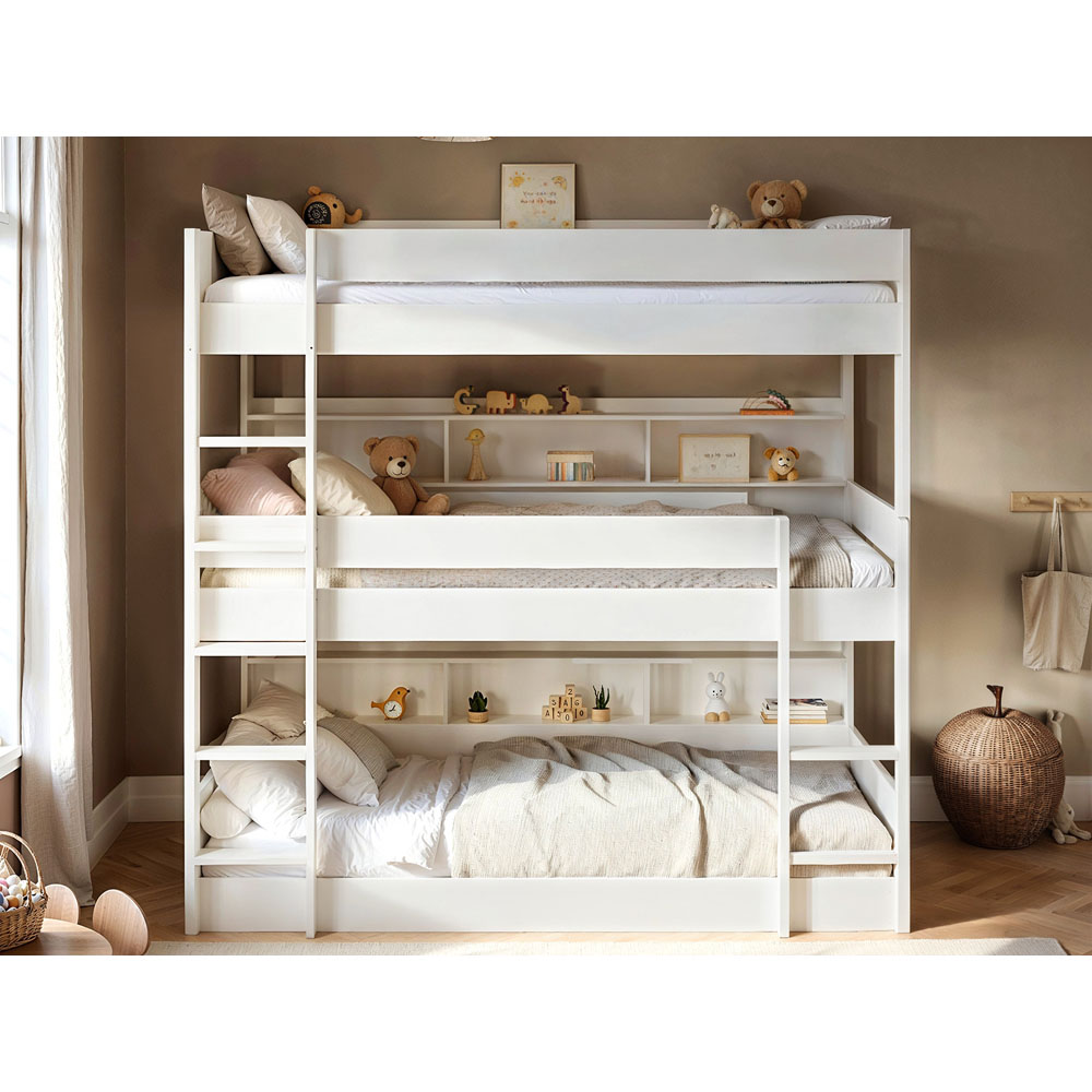 Noomi Clara White Triple Bunk Bed Image 7