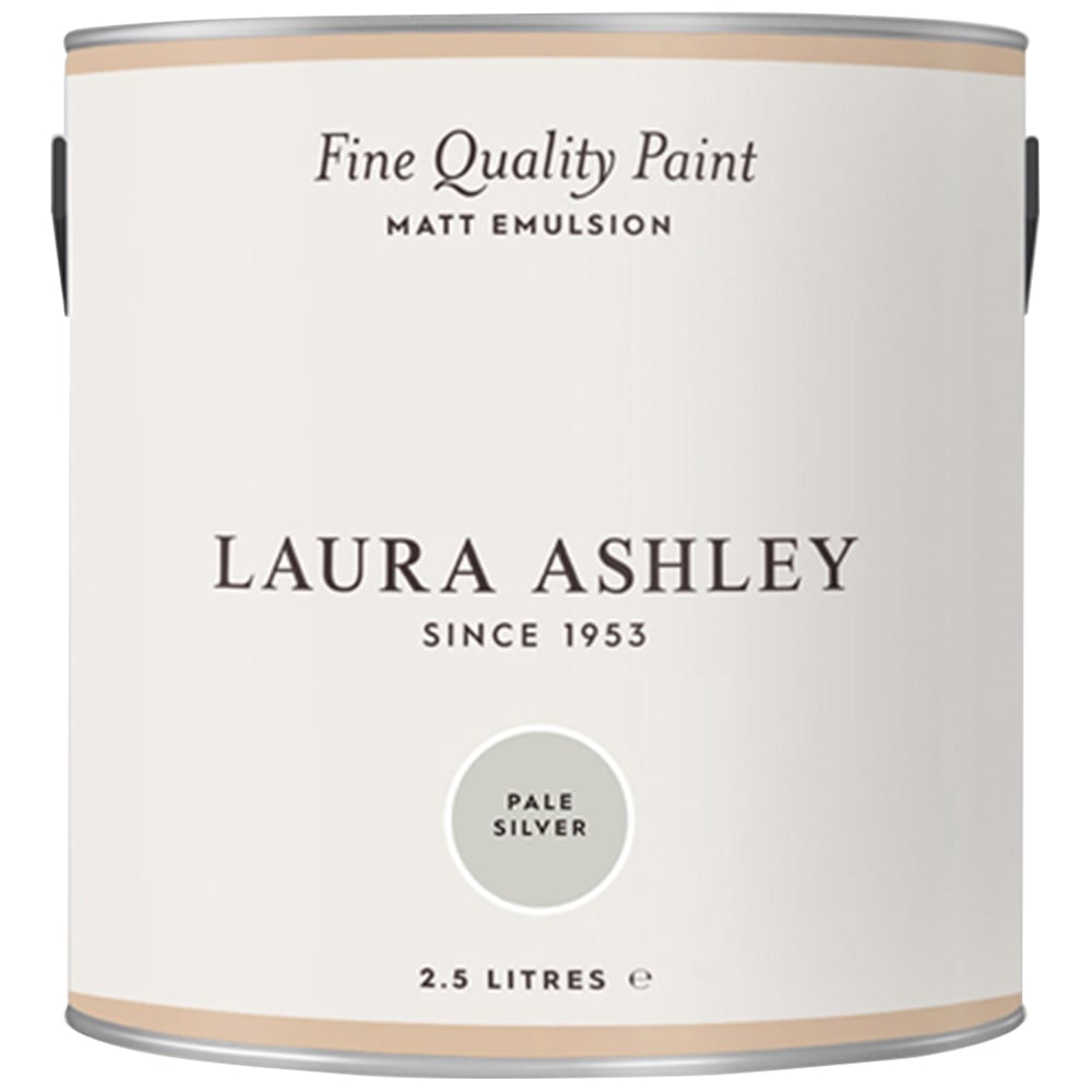 Laura Ashley Pale Silver Matt Emulsion Paint 2.5L Image 2