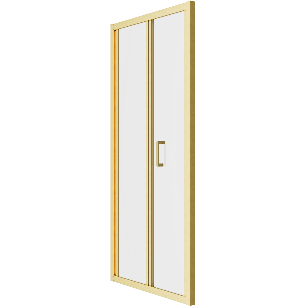 Bathstore Atlantis Brass Toughened Safety Glass Bi-Fold Door 760mm Image 3