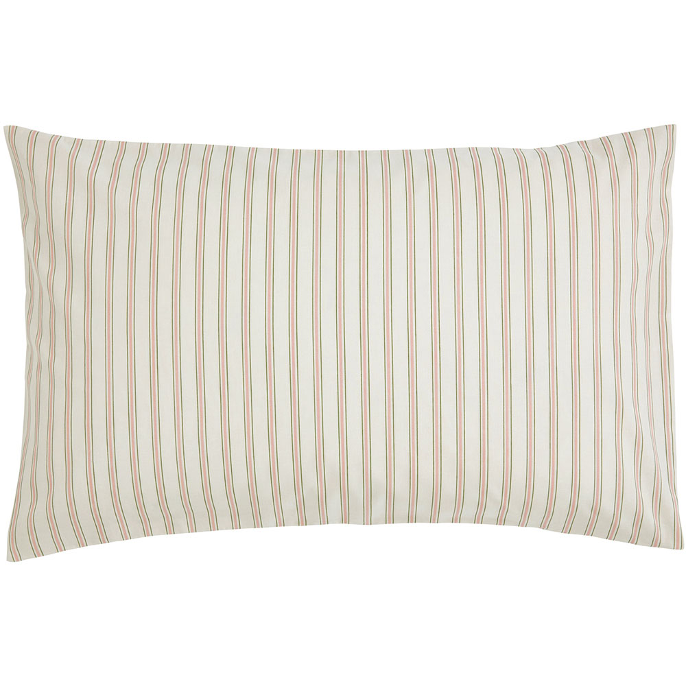 Helena Springfield Ticking Stripe King Size Green and Pink Duvet Set Image 2