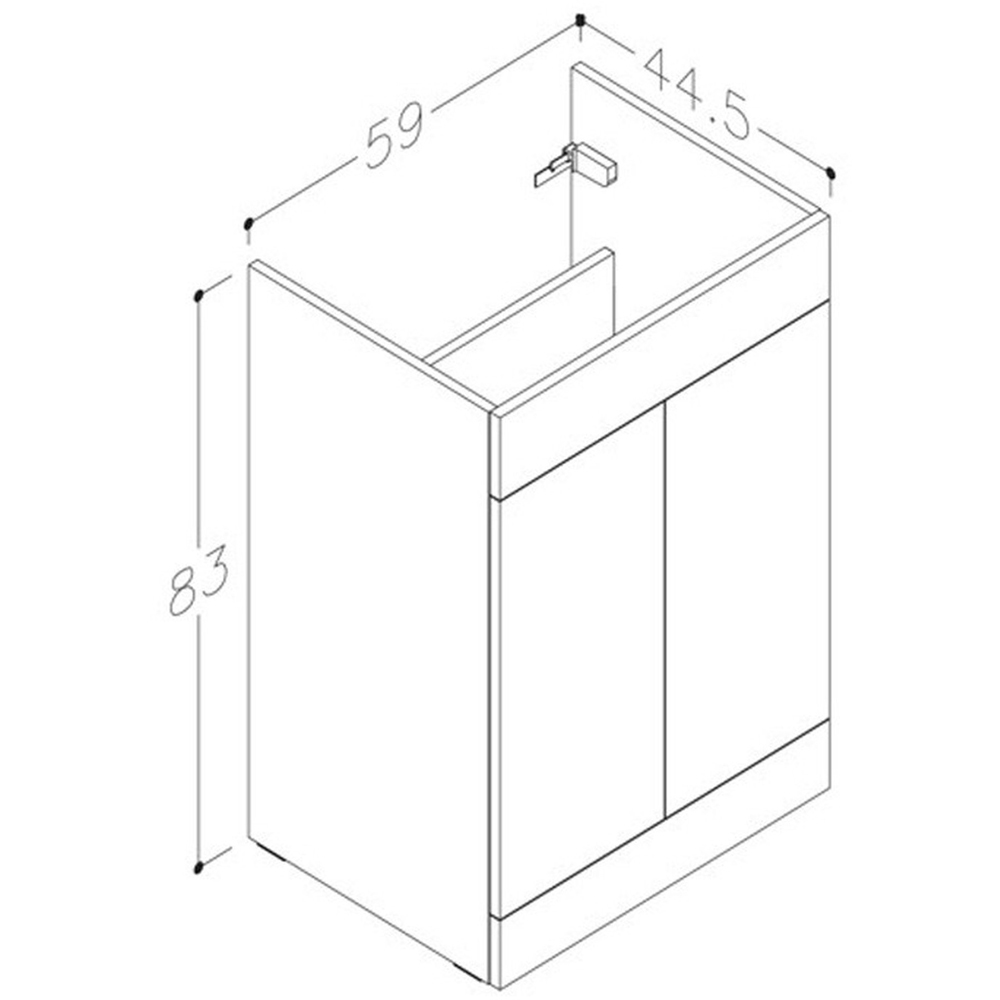 Bathstore Wharton 2 Door Green Floor Standing Basin Unit 615mm Image 7