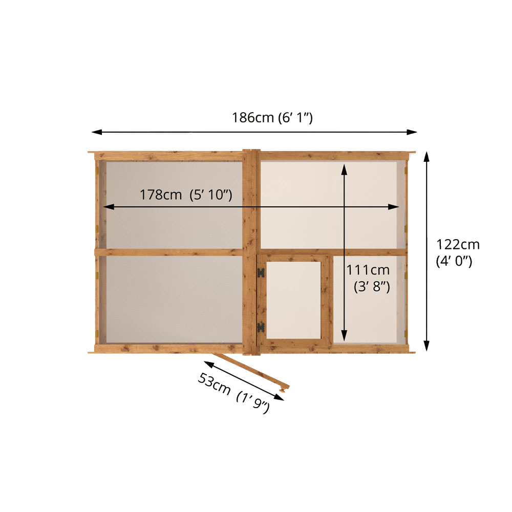 Mercia Wooden 4 x 6ft Traditional Greenhouse Image 7