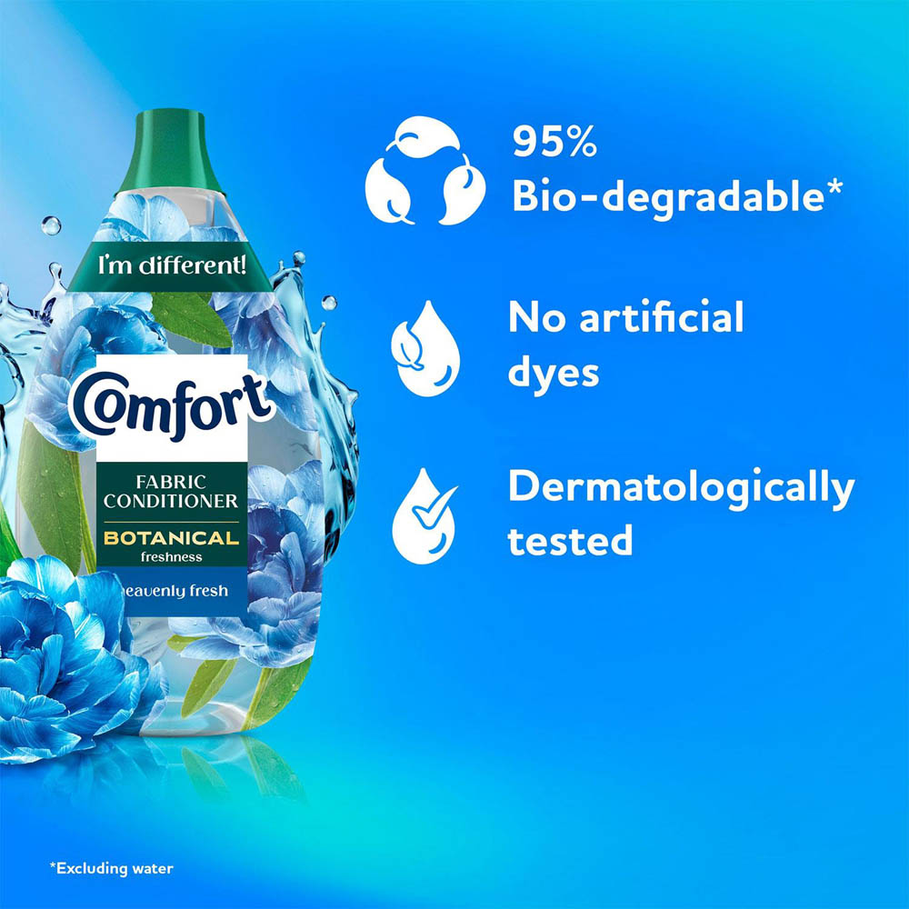 Comfort Botanical Heavenly Fresh Fabric Conditioner 64 Washes 960ml 2 Pack Image 4