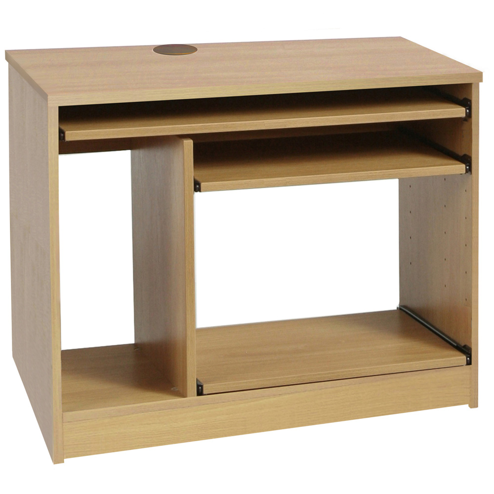 R White Cabinets Computer Desk Brown Image 2