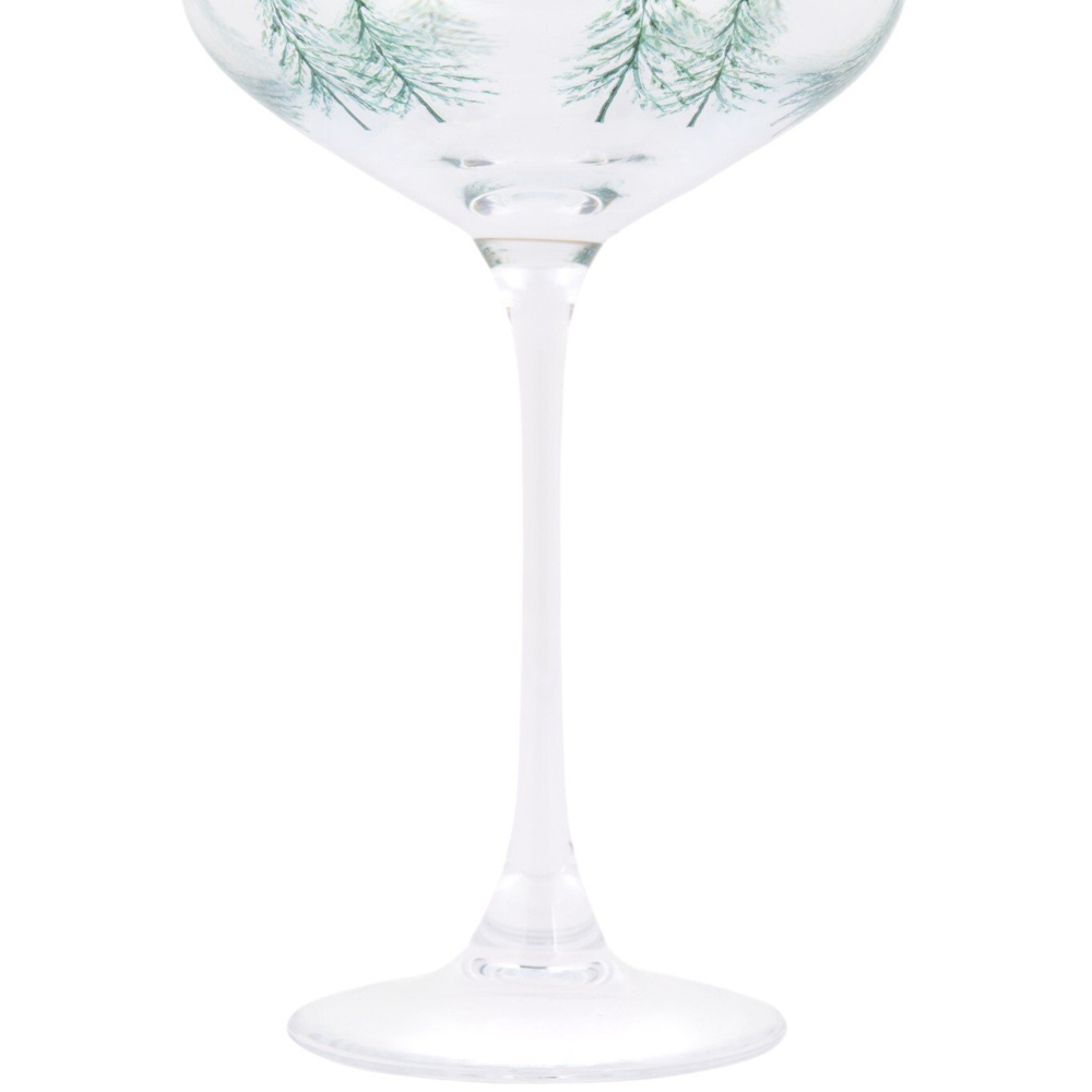 Christmas Tree Coupe Glass Clear Image 4