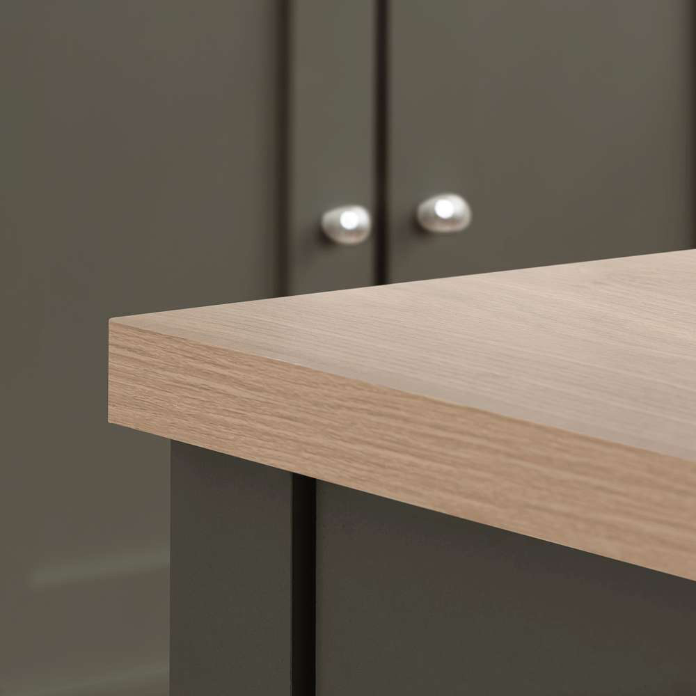 Birlea Highgate 2 Drawer Single Shelf Dark Grey and Oak Coffee Table Image 7