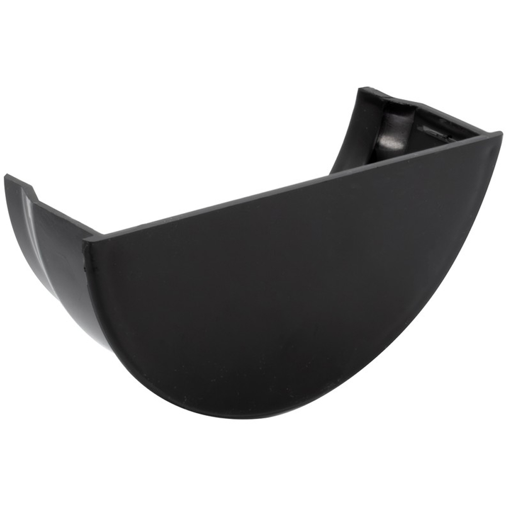 FloPlast Half Round Gutter Internal Stopend Black 112mm Image 3