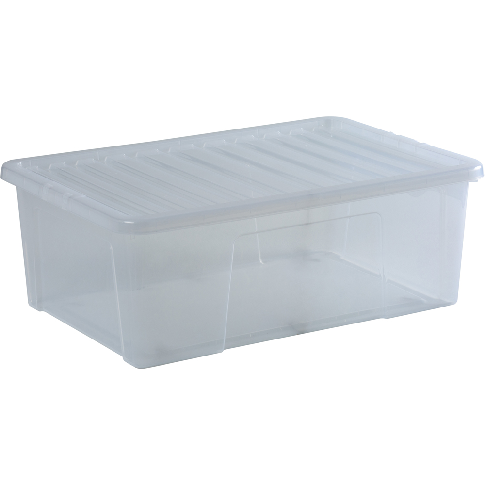Wham 68L Clear Crystal Storage Box with Lid 4 Pack Image 4