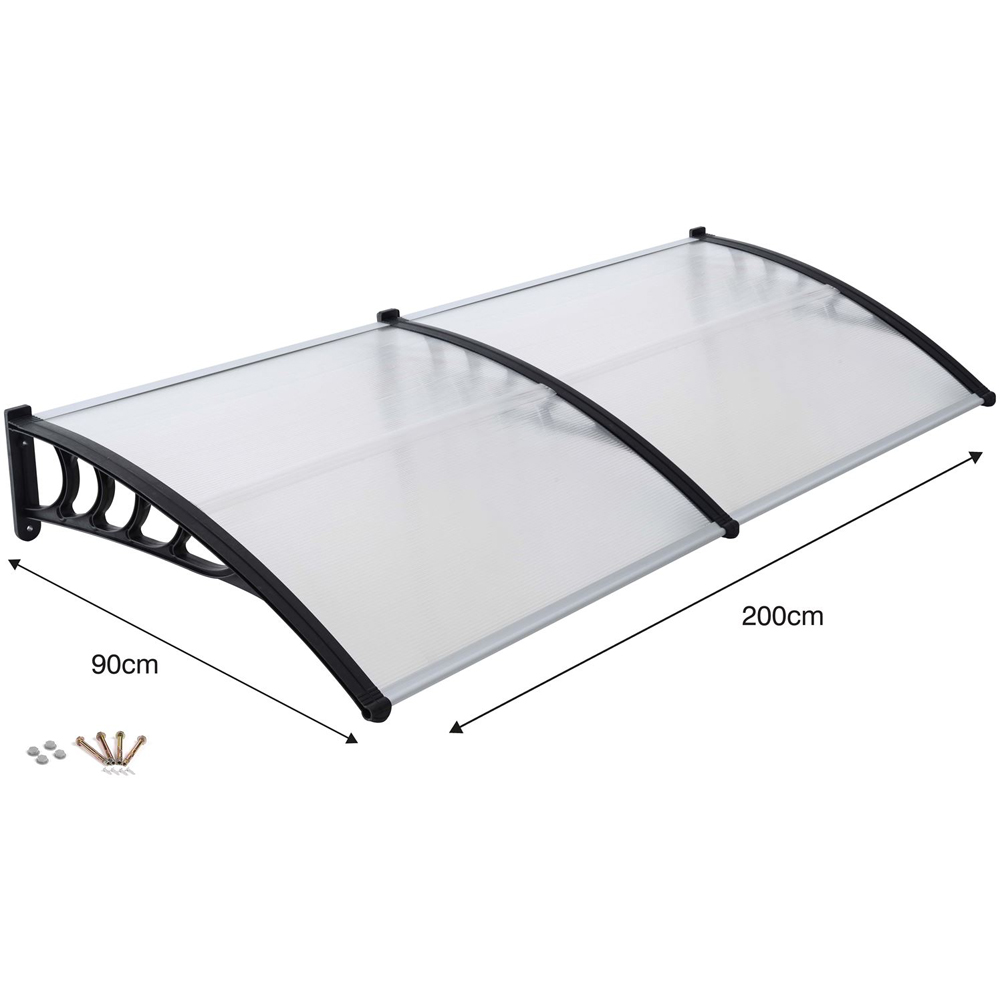 Gr8 Garden 0.9 x 2m Front Door Rain Protector Awning with Lean To Image 5