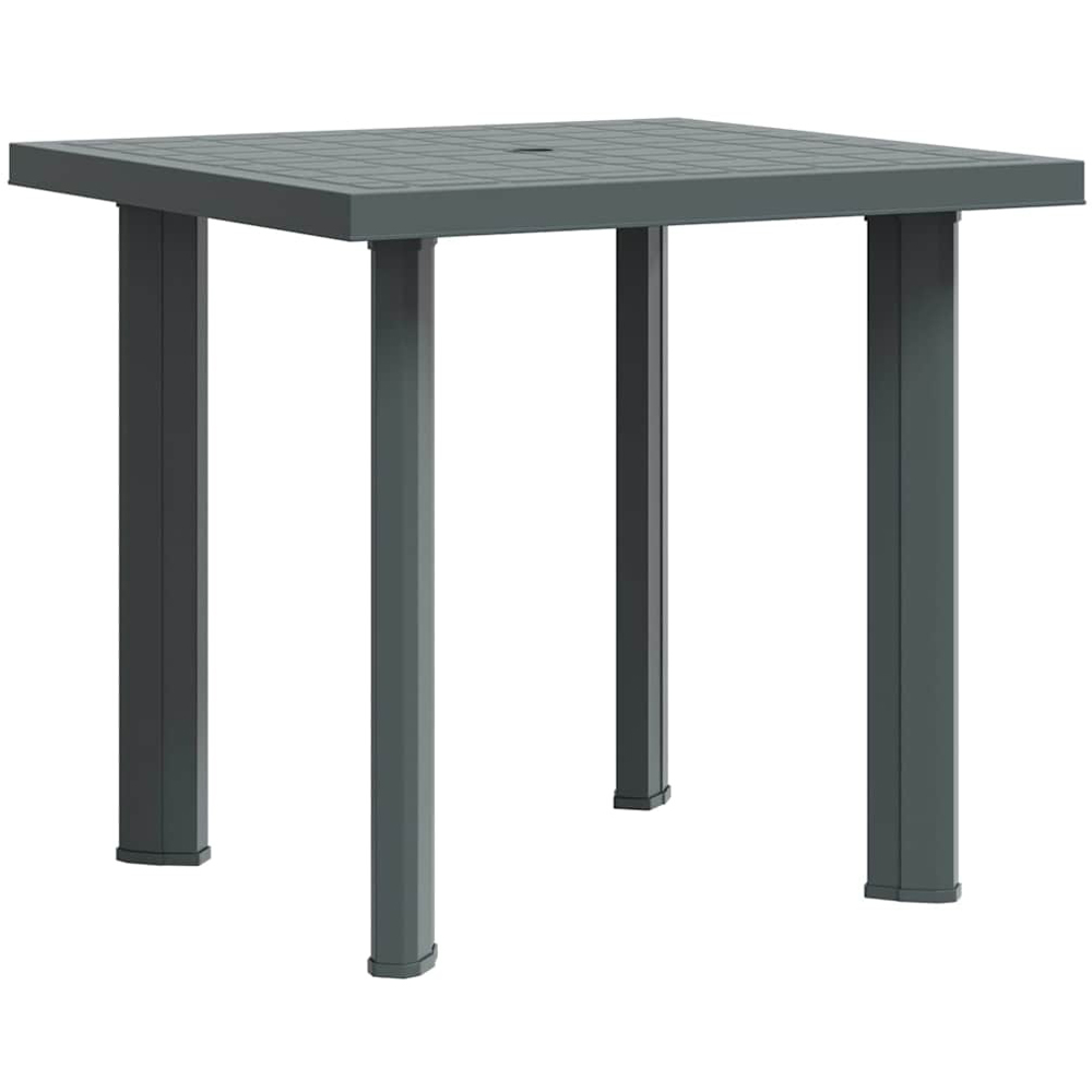 Walplus Green Plastic Garden Table with Umbrella Hole Image 3