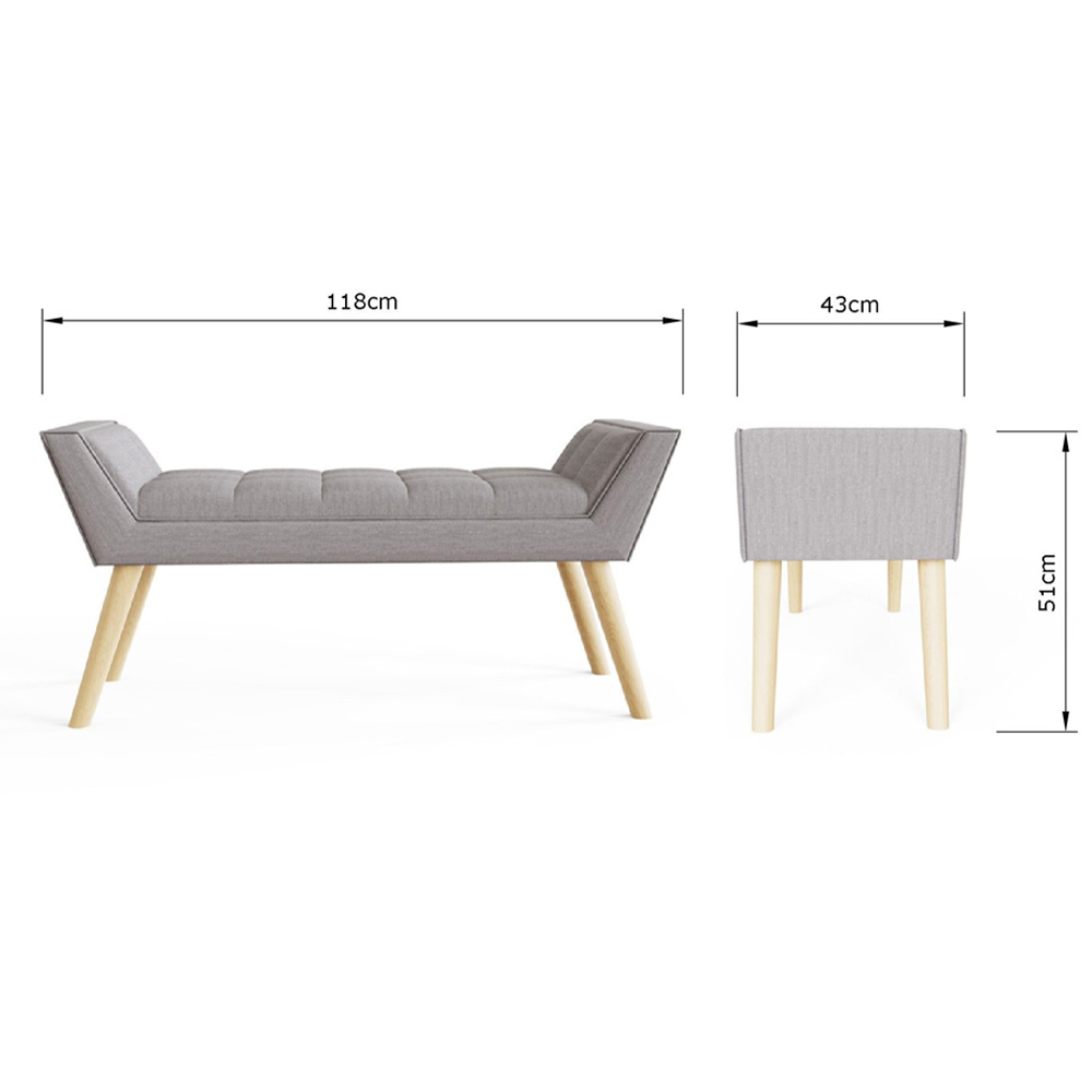 GFW Milan Grey Ottoman Window Seat Image 8