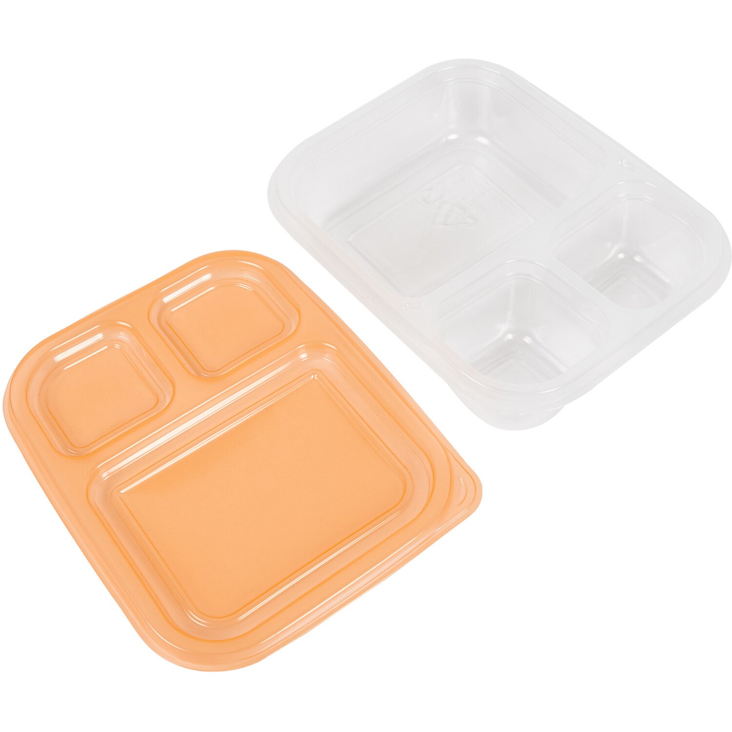 Pack of 3 Colour Divider Food Containers Image 1