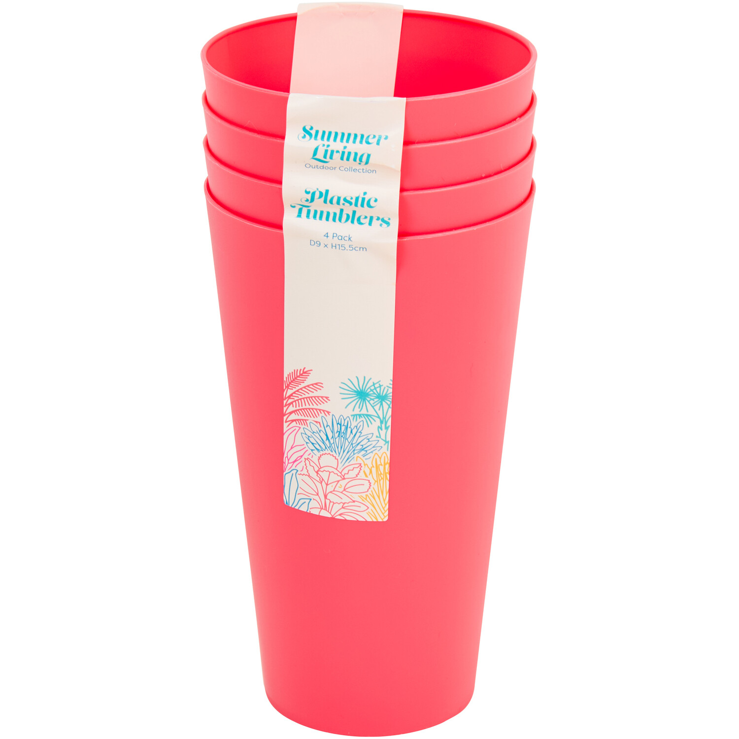 Pack of 4 Plastic Tumblers Image 4