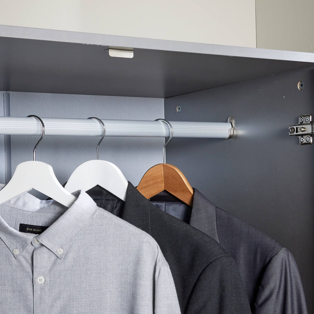 Home Source Phoenix 2 Door 3 Drawer Grey Wardrobe Image 6