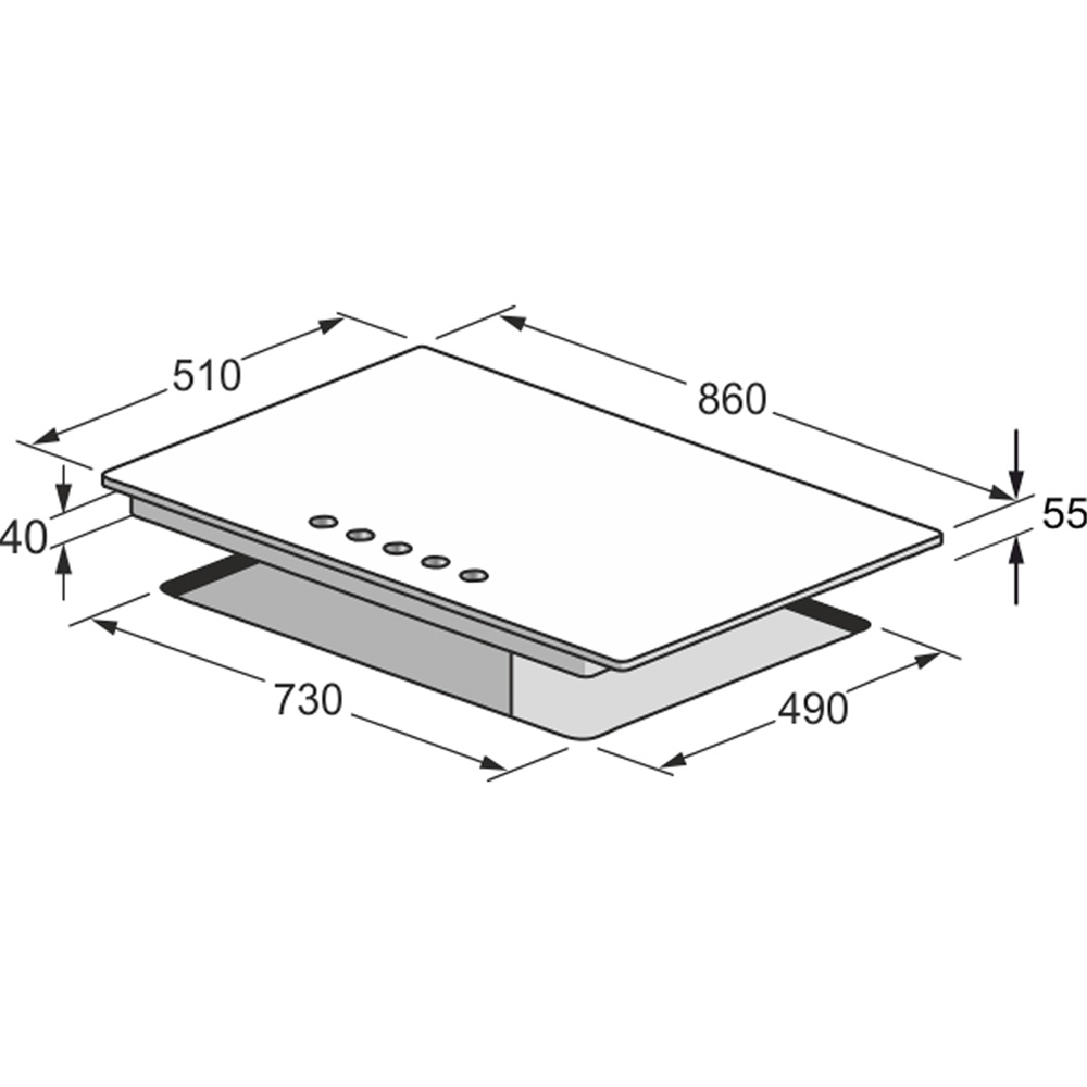 Kaiser Avantgarde Pro Stainless Steel Gas Hob 86cm Image 8