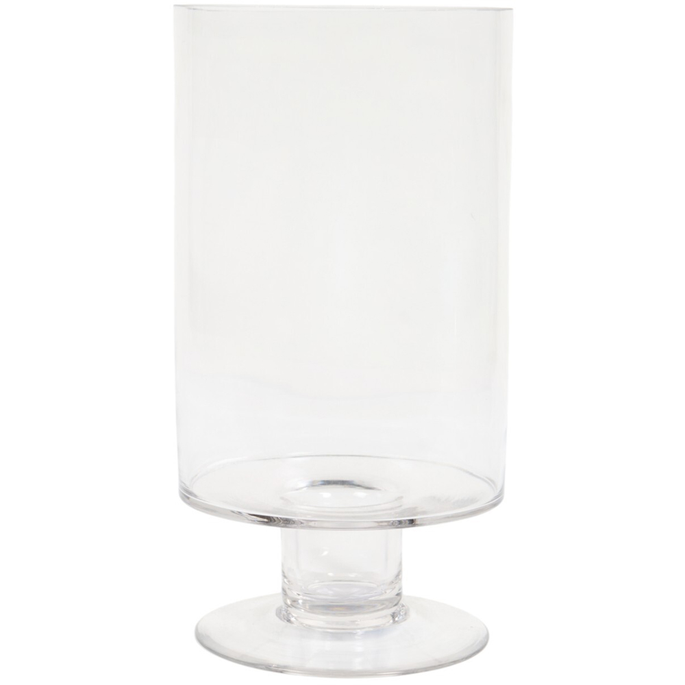 Tall Glass Hurricane Clear Image 4