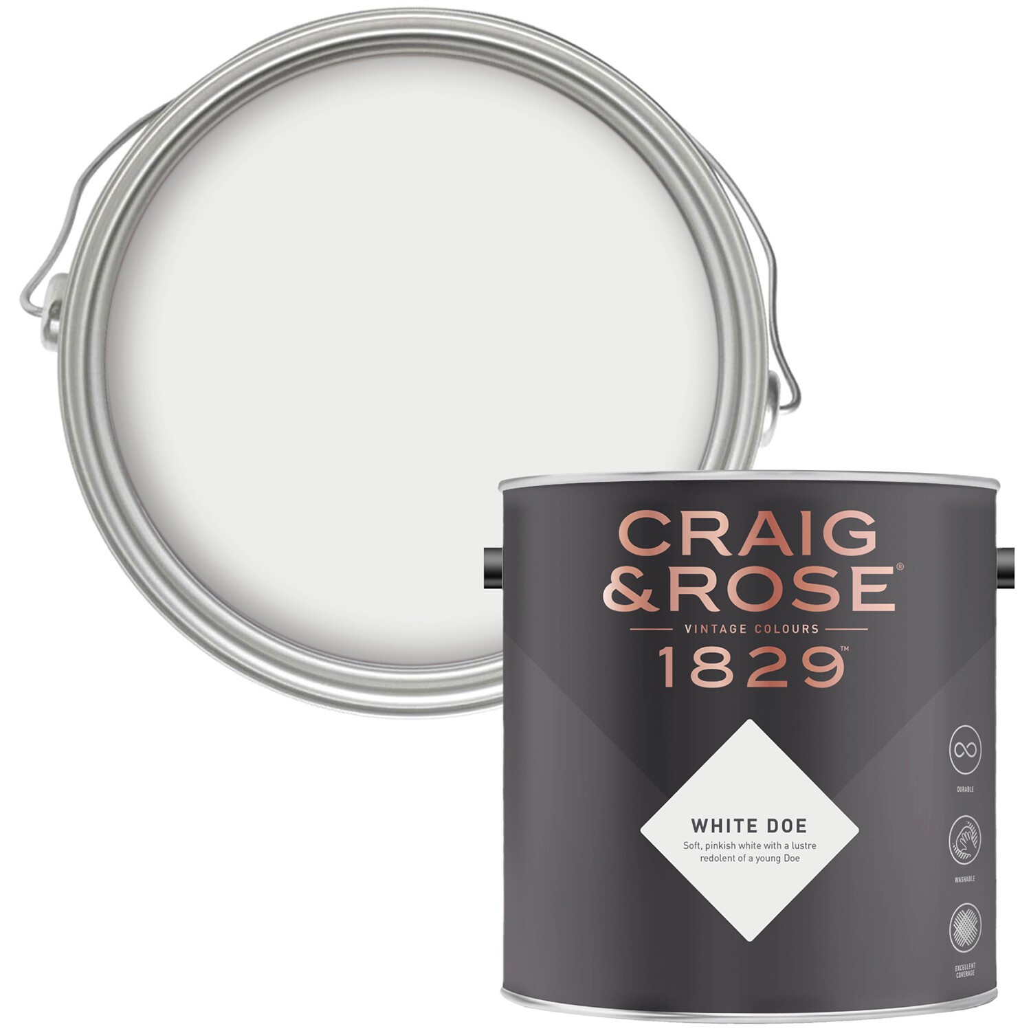 Craig and Rose Eggshell Paint - White Doe Image 1
