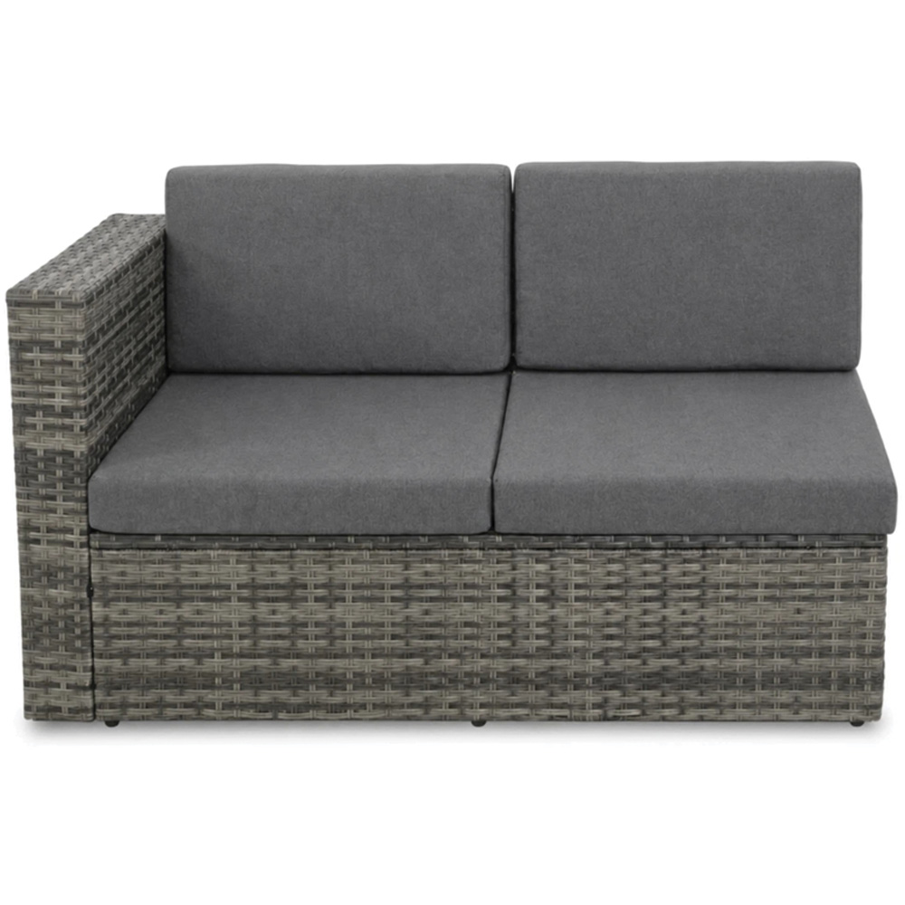 Outdoor Living Ascot 5 Seater Grey Rattan Fire Pit Garden Set Image 3