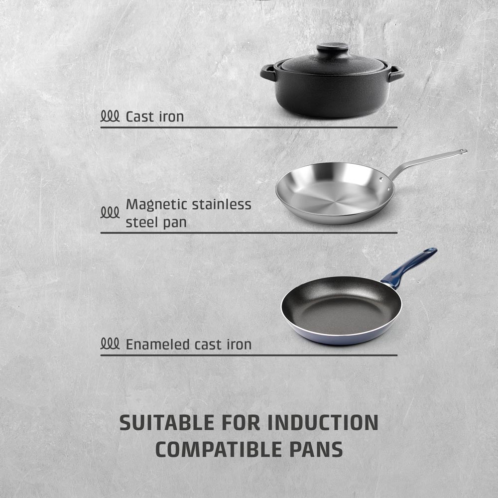 CASO Design ProMenu 2400 Black Twin Portable Induction Hob Image 7