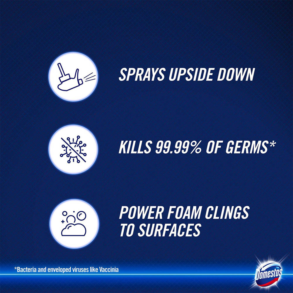 Domestos Power Foam Citrus Blast Toilet and Bathroom Cleaner Spray 450ml 6 Pack Image 7