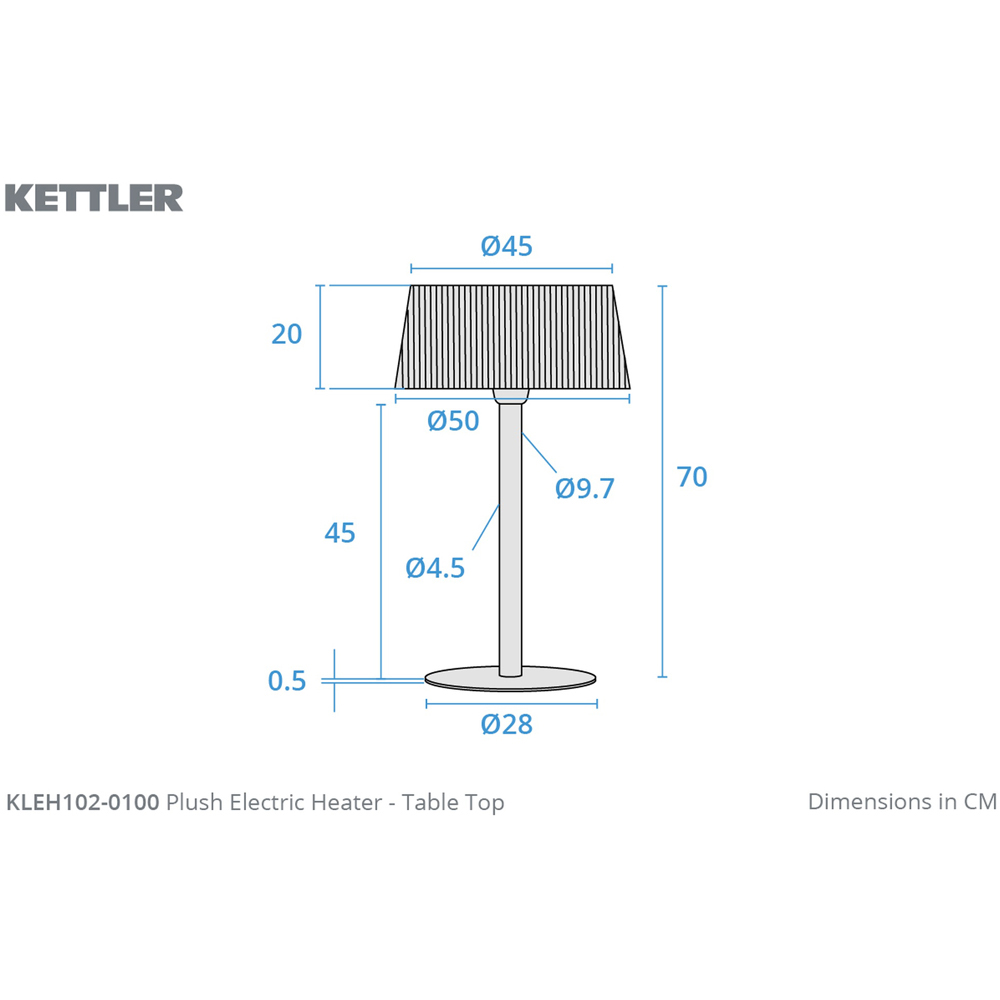 Kettler Plush Table Top Electric Heater 1500W Image 8