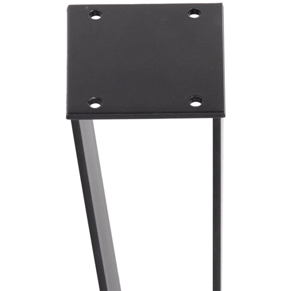 Living and Home 4 Pack Black Metal Trapezoid Furniture Legs 40cm Image 6