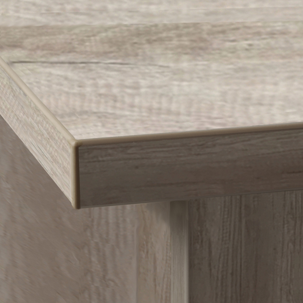 R White Cabinets 3 Drawer 4 Shelf Grey Storage Unit with Hutch Image 3