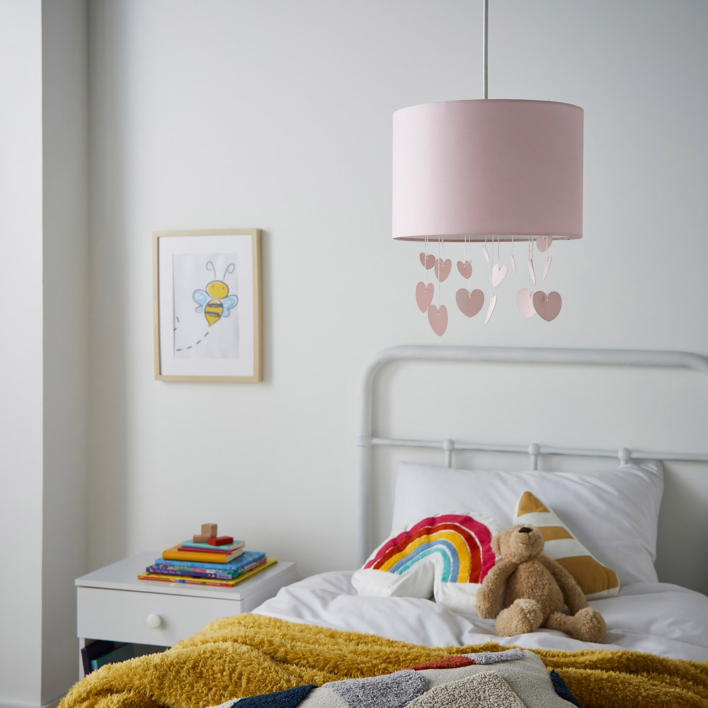 Glow Heart Mobile Easyfit Pink Pendant Shade Image 2
