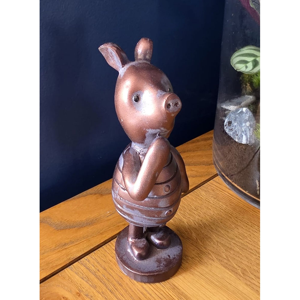 Inspirational Gifting Piglet Polystone Resin Garden Ornament Image 6