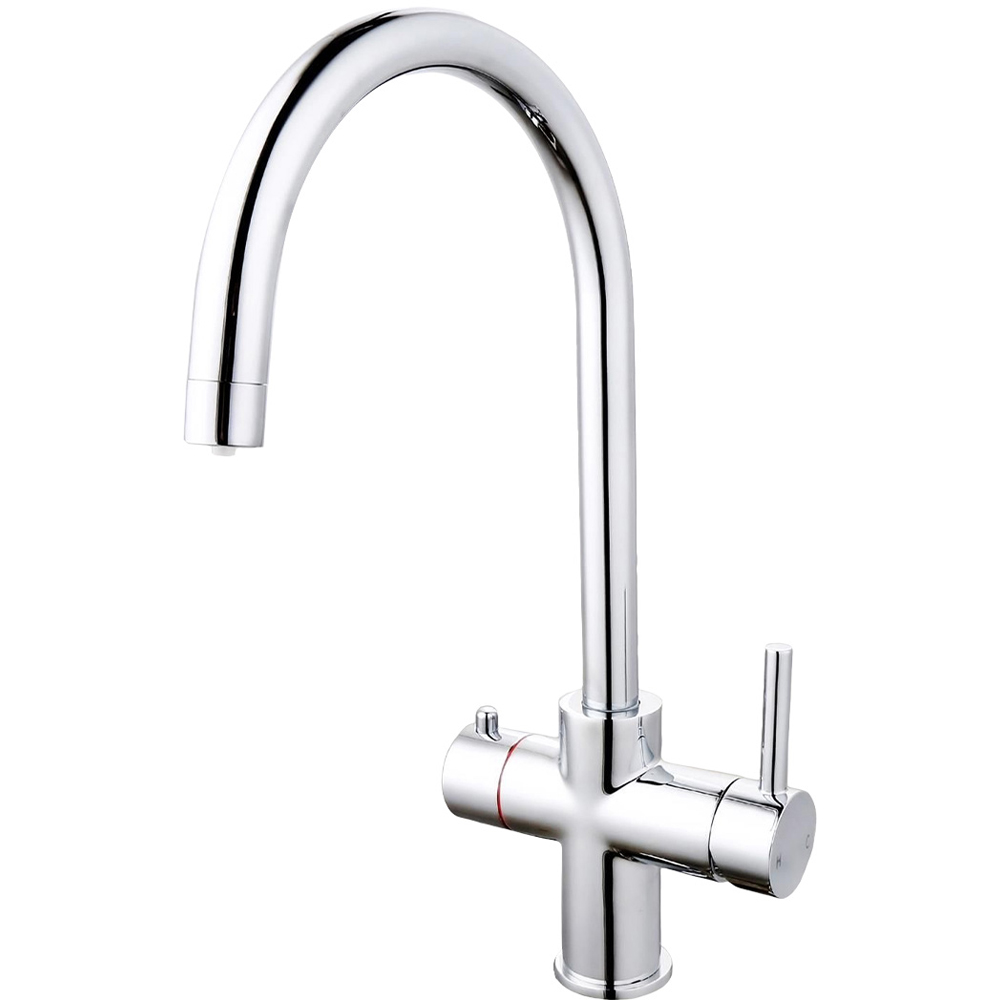 Nes Home 3 in 1 Chrome Round Instant Boiling Water Kitchen Tap with Heating Tank Image 3