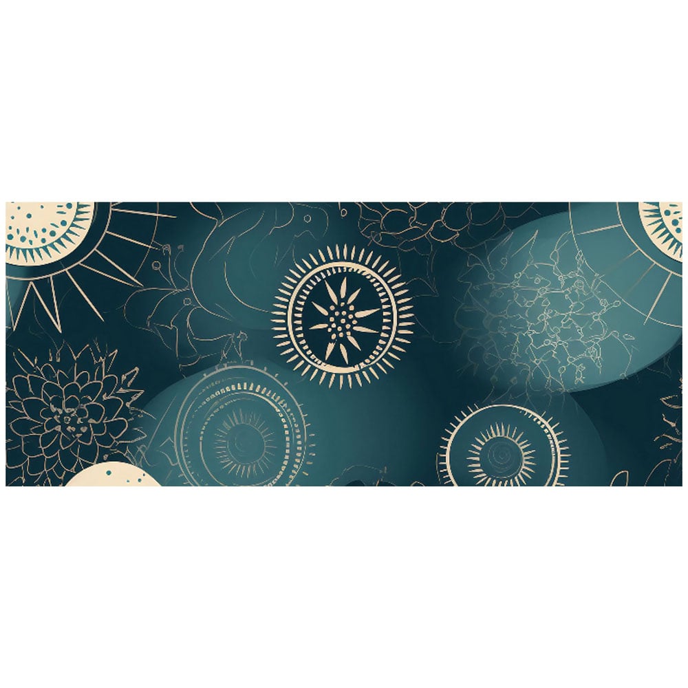 Warren Reed Designer Blue Moon and Sun Glass Bathroom Splashback 25 x 60cm Image 2