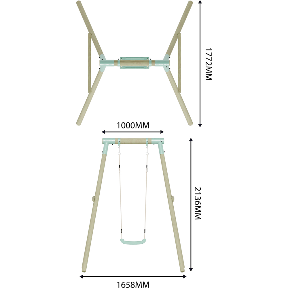 Mercia Wooden Round Pole Single Swing Image 7