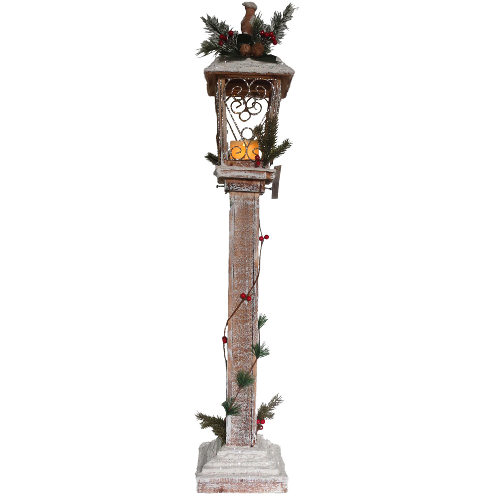Flicker Candle Snowy Lantern - Multicolour Image 8