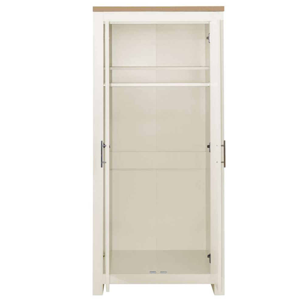 Highgate 2 Door Cream and Oak Wardrobe Image 5