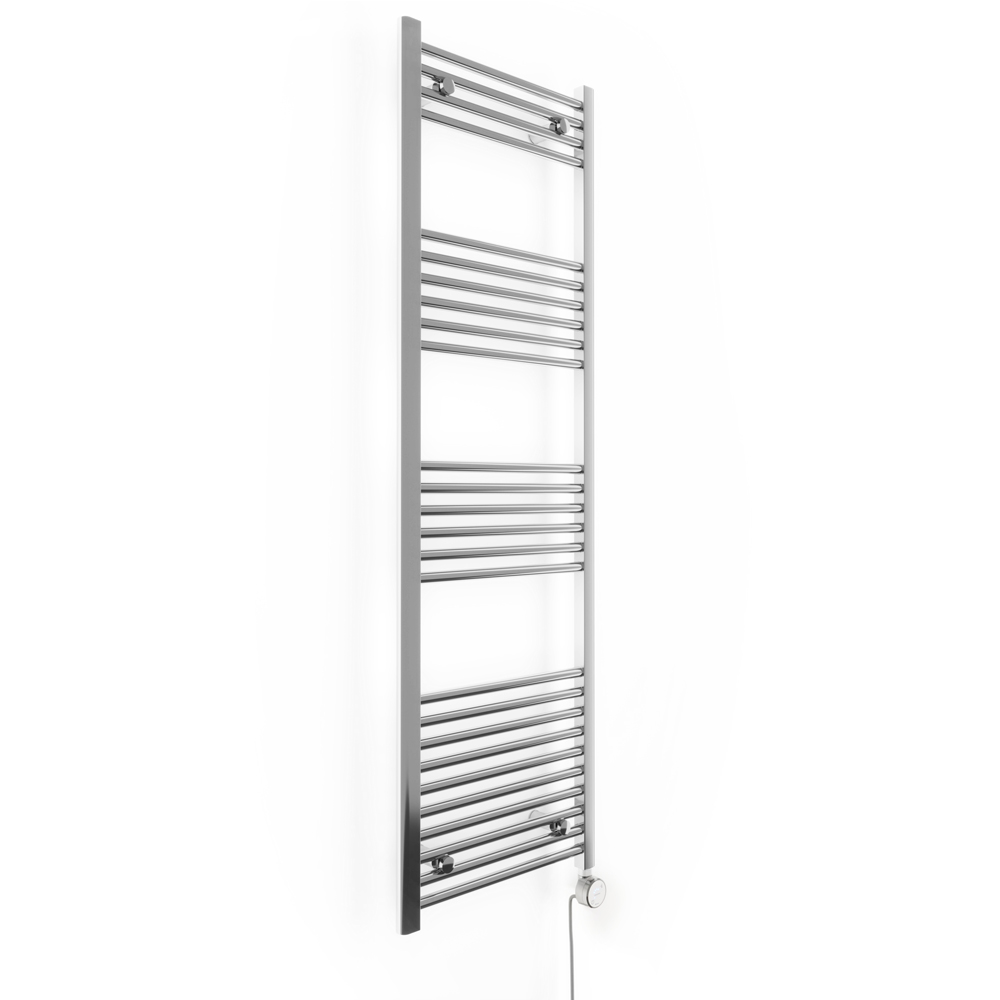 Terma Leo Chrome Electric Towel Rail with MOA Blue Element Upgrade 1600 x 500mm Image 2