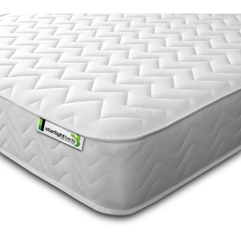 Starlight Beds Small Double White Zig Zag Hybrid Memory Foam and Spring Mattress Image 3