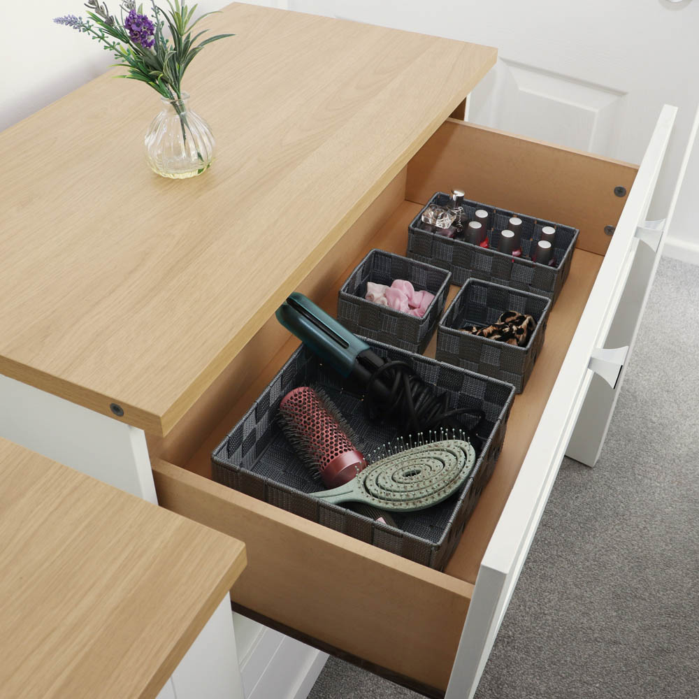 JVL Vichy Assorted Nylon Storage Basket 4 Pack Image 2