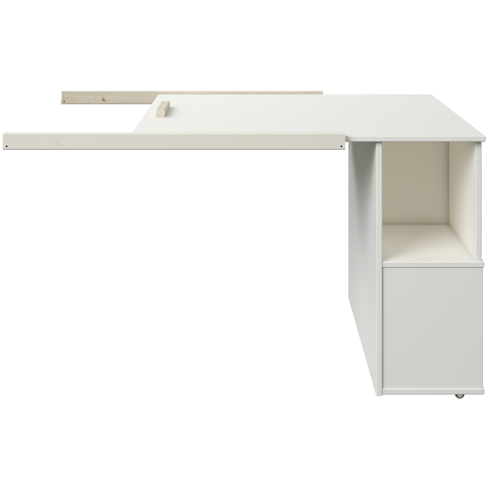 Noomi Nora White Mid Sleeper Bed Workstation Cabin with Pull-Out Desk and Storage Image 7