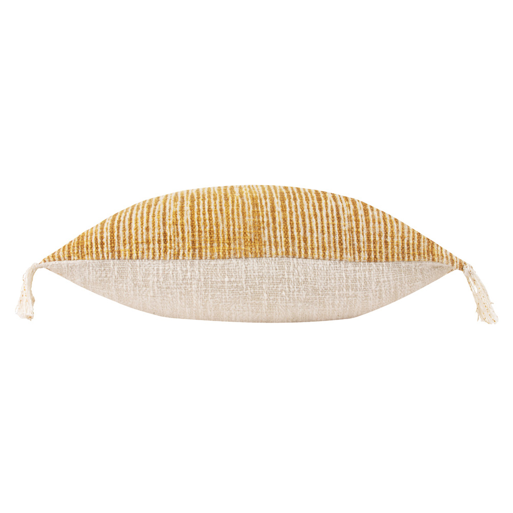 Yard Sono Cumin Ink Abstract Fringed Cushion Image 4